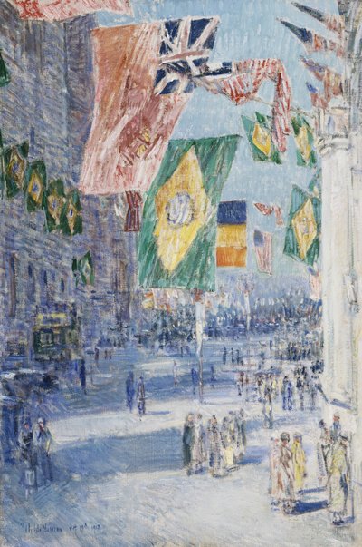 Allee der Alliierten: Brasilien, Belgien von Childe Frederick Hassam