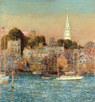 Oktober Sonnenuntergang, Newport von Childe Frederick Hassam