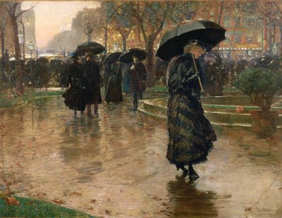 Regensturm, Union Square von Childe Frederick Hassam