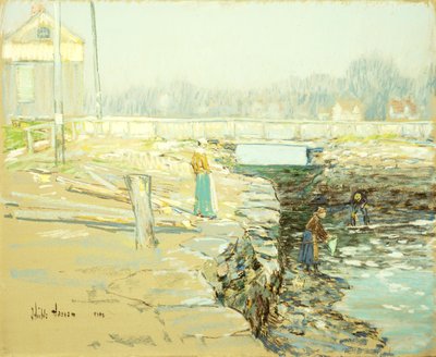 Der Mühlendamm, Cos Cob von Childe Frederick Hassam