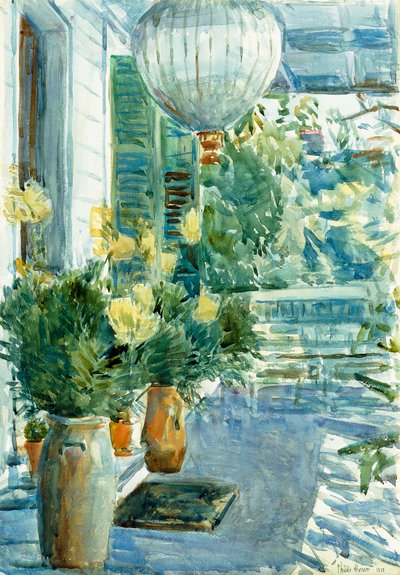 Veranda des alten Hauses von Childe Frederick Hassam