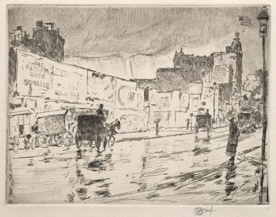 Die Plakatwände, New York von Childe Hassam