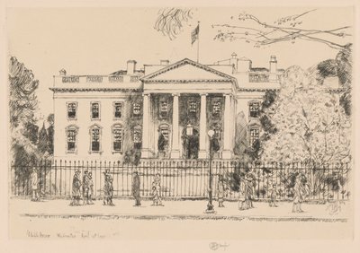 Weißes Haus, Washington, 1925 von Childe Hassam