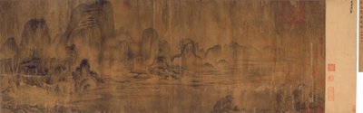 Brisen entlang eines Bergbachs, Handrolle von Chinese School
