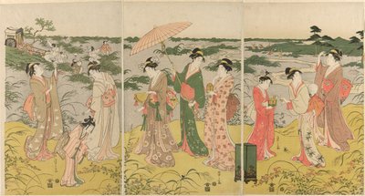Parodie der höfischen Insektenjagd von Chobunsai Eishi