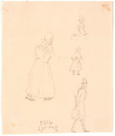 Vier Figurenstudien von Christen Købke