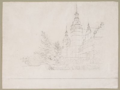Frederiksborg Schloss. Partie bei der Münzbrücke von Christen Købke