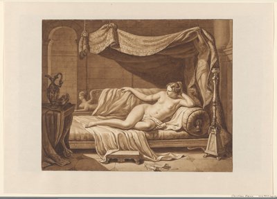 Weiblicher Akt in einem klassizistischen Interieur von Christiaan Kramm