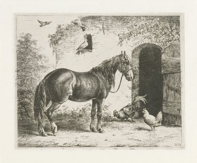 Pferd mit Halfter von Christiaan Wilhelmus Moorrees