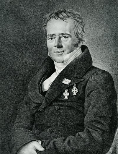 Hans Christian Ørsted, graviert von Kaufmann von Christian Albrecht Jensen