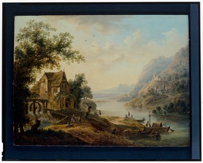 Zwei rheinische Landschaften von Christian Georg the Elder Schuetz