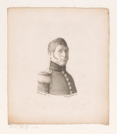 Porträt eines unbekannten Militärs von Christian Heinrich Gottlieb Steuerwald