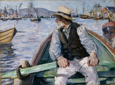 Blick nach vorne, Bergen Bucht von Christian Krohg