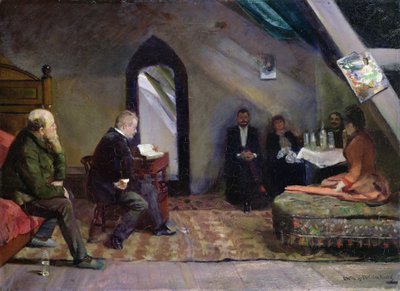 Lesen im Atelier von Christian Krohg