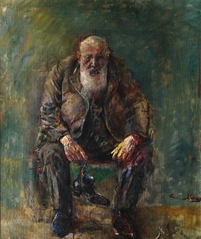 Selbstporträt mit Stiefeln, ca. 1920 von Christian Krohg