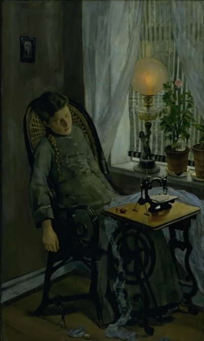 Die Näherin von Christian Krohg