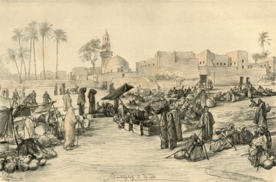 Marktplatz, Asyut, Ägypten, 1898 von Christian Wilhelm Allers