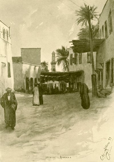 Straße in Assuan, Ägypten, 1898 von Christian Wilhelm Allers