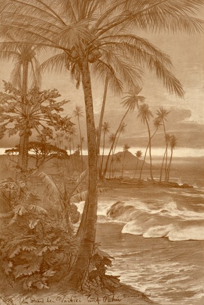 Der Strand von Waikiki, Hawaii, 1898 von Christian Wilhelm Allers