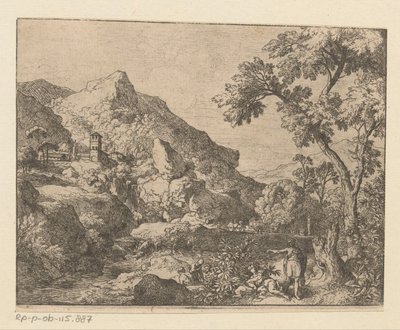 Arkadische Berglandschaft von Christian Wilhelm Ernst Dietrich