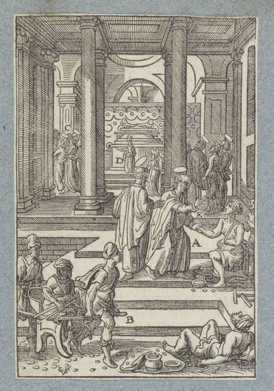 Petrus heilt einen Gelähmten von Christoffel van Sichem (II)
