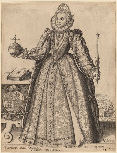 Elizabeth, Königin von Großbritannien von Christoffel van Sichem I