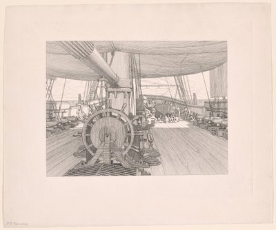 Das Deck eines Kriegsschiffs von Christoffer Wilhelm Eckersberg