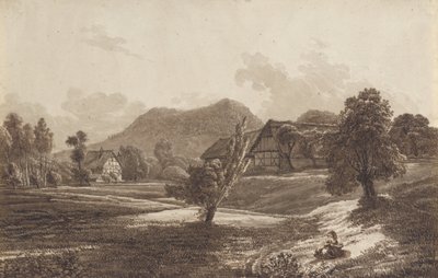 Lausitzer Landschaft mit dem Landeskrone-Berg von Christoph Nathe