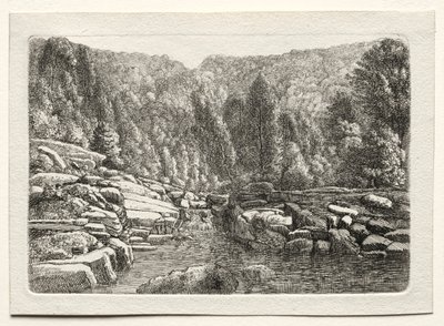 Wasser in den Bergen, ca. 1790-1800 von Christoph Nathe