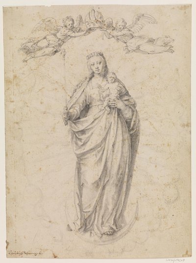Maria mit dem Kind stehend auf dem Mond von Christoph Schwarz