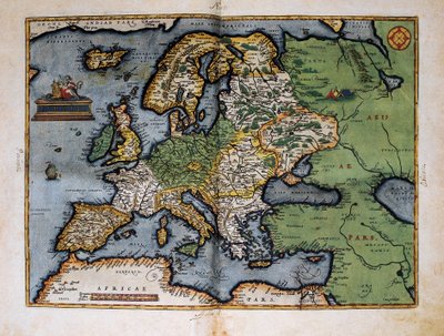 Karte von Europa. 1588 von Christophe Plantin