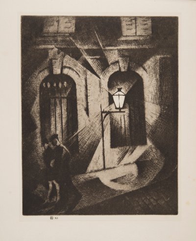 Unheimliche Pariser Nacht, veröffentlicht 1929 von Christopher Richard Wynne Nevinson