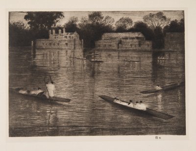 Sonntagabend, veröffentlicht 1926 von Christopher Richard Wynne Nevinson