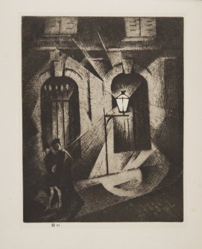 Unheimliche Pariser Nacht, veröffentlicht 1929 von Christopher Richard Wynne Nevinson