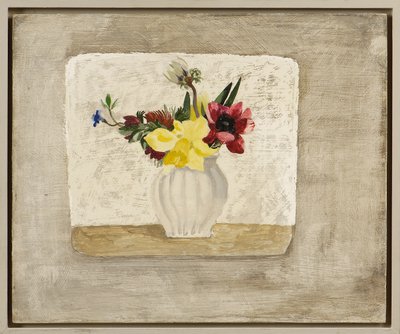 Frühlingsblumen in einem weißen Krug, ca. 1928 von Christopher Wood