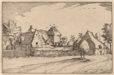 Ummauerter Bauernhof von Claes Jansz Visscher after Johannes van Doetechum, the Elder after Lucas
