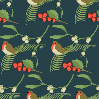 Weihnachtsrotkehlchen von Claire Huntley
