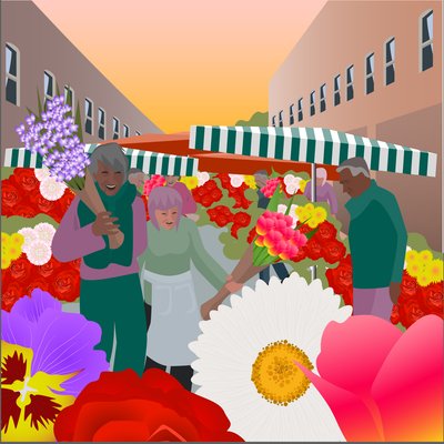 Blumenmarkt an der Columbia Road von Claire Huntley