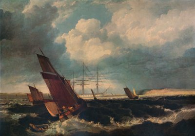 Wachschiff vor dem Nore, ca. 1844 von Clarkson Stanfield