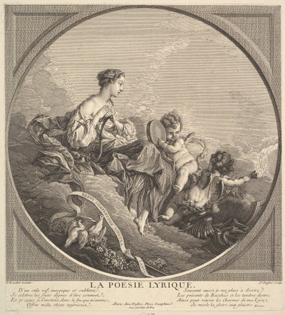 Lyrische Poesie, ca. 1741 von Claude Augustin Duflos