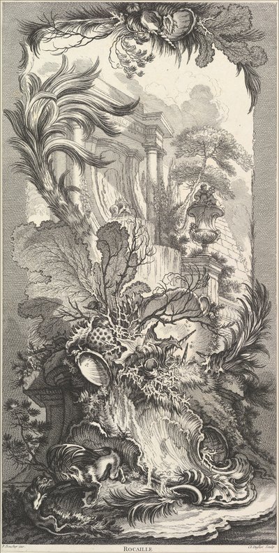 Rocaille-Felsengarten von Claude Augustin Duflos