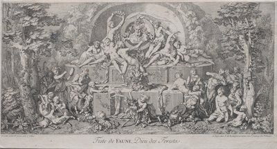 Die vier Feste: Fest des Faunus von Claude Gillot