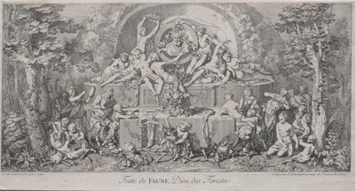 Die vier Feste: Fest des Faunus von Claude Gillot