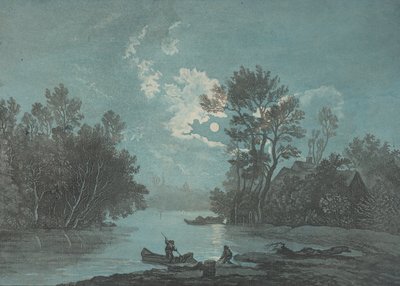 Fischer bei Mondschein, ca. 1750-1800 von Claude Joseph Vernet