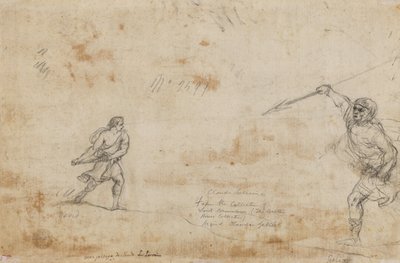 David und Goliath (Rückseite) von Claude Lorrain