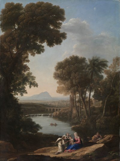 Ruhe auf der Flucht nach Ägypten von Claude Lorrain