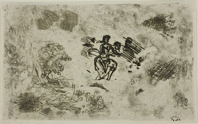 Sitzende Frau und andere Skizzen von Claude Lorrain
