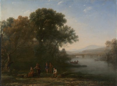 Die Furt, möglicherweise 1636 von Claude Lorrain