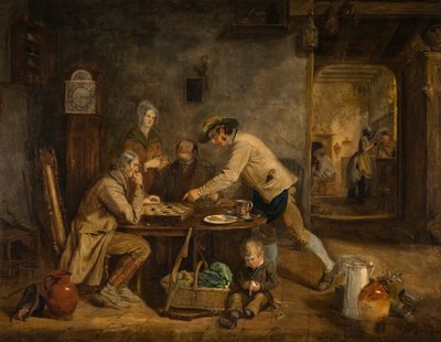 Die Damespieler, 1844 von Claude Lorraine R.W Nursey