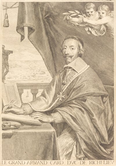 Armand Jean du Plessis, Kardinal Richelieu von Claude Mellan